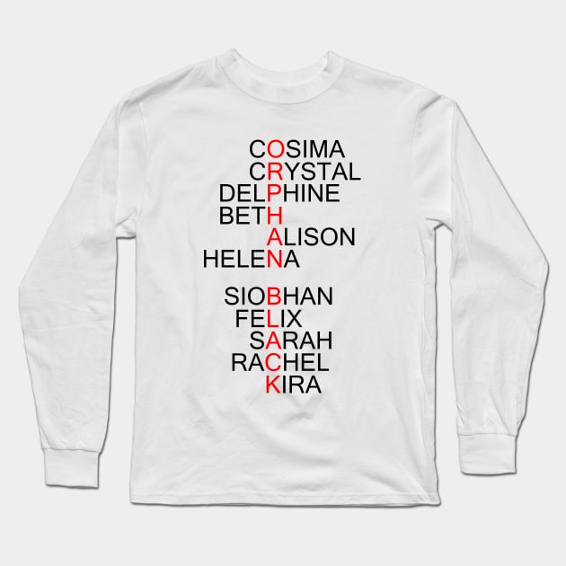 Orphan Black - Names Long Sleeve T-Shirt by mintipap